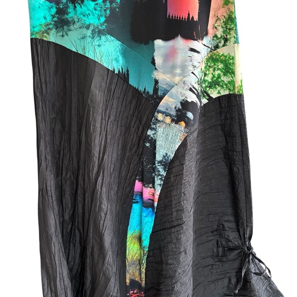 Rare Viviana Gabeiras Colorful Abstract Maxi Dress Art To Wear Women’s Size XL - Picture 4 of 15
